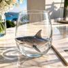 Artisanal Blue Ringed Octopus Glassware, 3D Ocean Fantasy Embossed Glass Collection, Handcrafted Marine Animal Bar Glass
