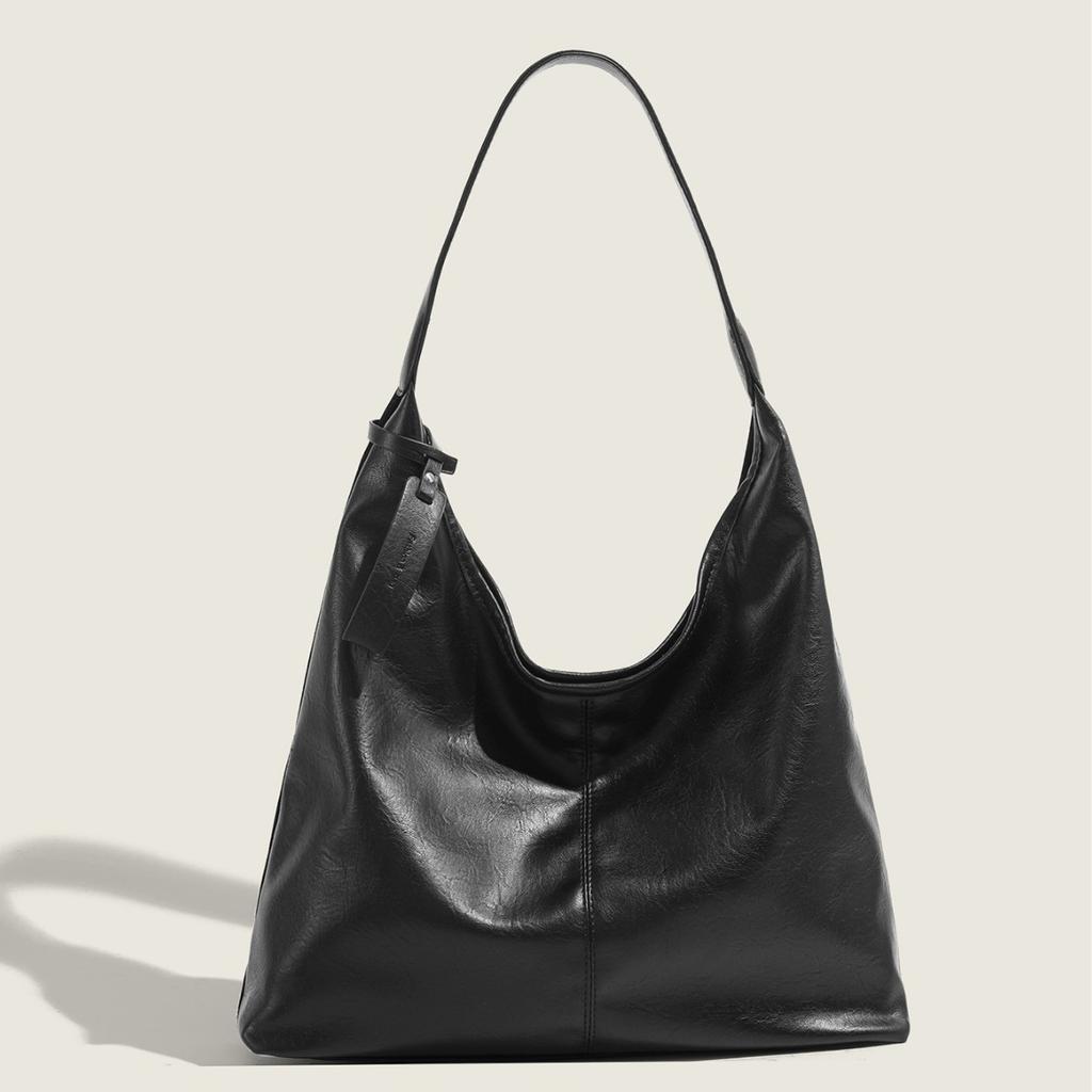 Осень Зима 2025 Простая Сумка на одно плечо из мягкой кожи, сумка под мышкой, ретро, большая вместимость, для поездок на работу, кроссбоди, сумка на одно плечо, большая сумка