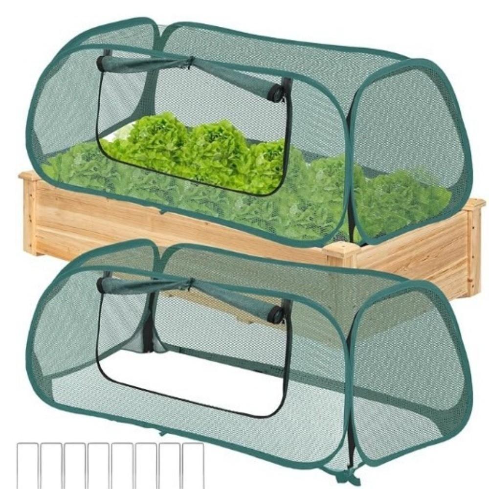 Insulated Plant Cover Pop Up Plant Netting Clear PVC Plant Protector Cage Vegetable Beds