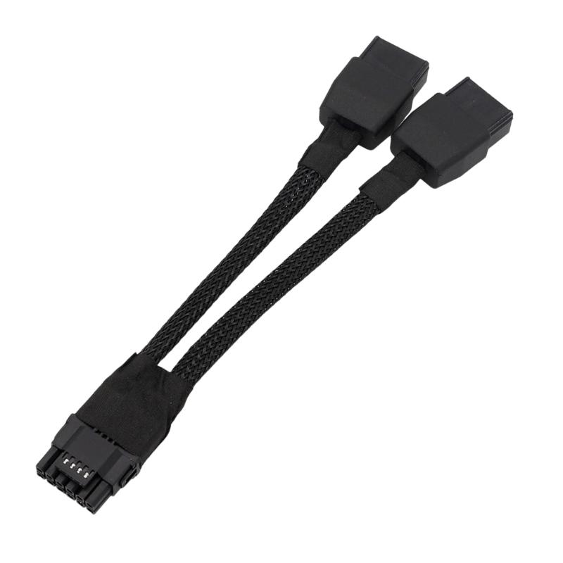 Кабель питания GPU 16AWG 2x 8Pin на 12+4Pin, мощность 600 Вт для RTX4090 и видеокарт высокого класса