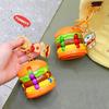 Finger Top Toy Dog Hamburger Doll Key Chain Capybara Puzzle Cube Keychain  Girls Couple Girlfriends