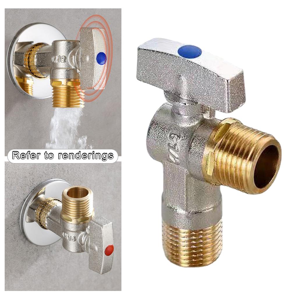 G1/2'' Угловой запорный клапан для перекрытия воды, синий, для установки на кран или унитаз