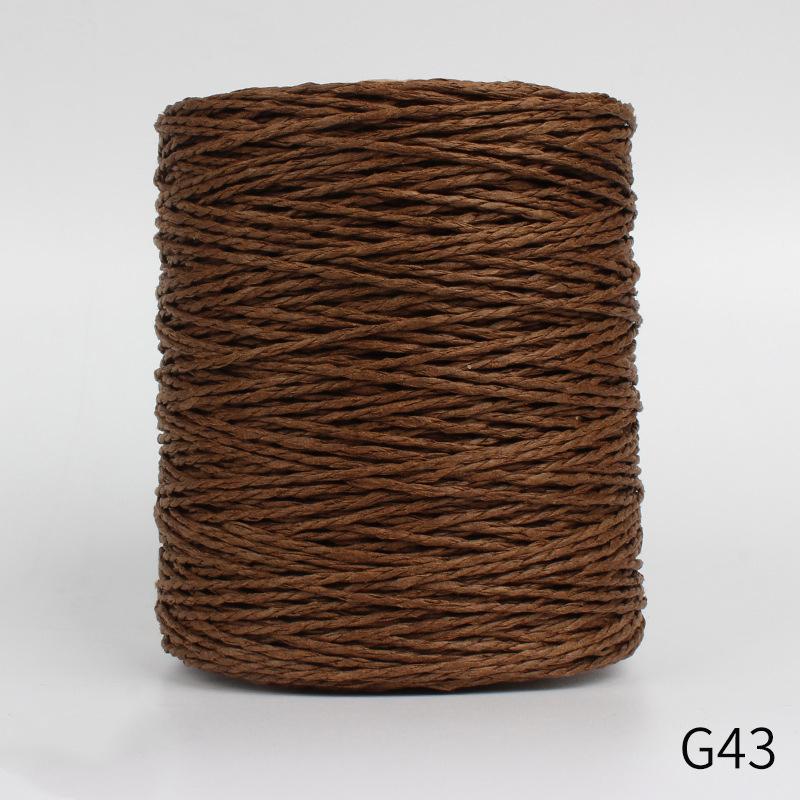 280M/Roll Cushion Baskets Knitting Material Hat HandBag Colorful Threads For Summer Hand Knit Crochet Natural Raffia Straw Yarn