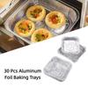 30 шт. Квадратные формы для аэрофритюрницы, антипригарные алюминиевые фольгированные миски, алюминиевые фольгированные противни, для приготовления на гриле