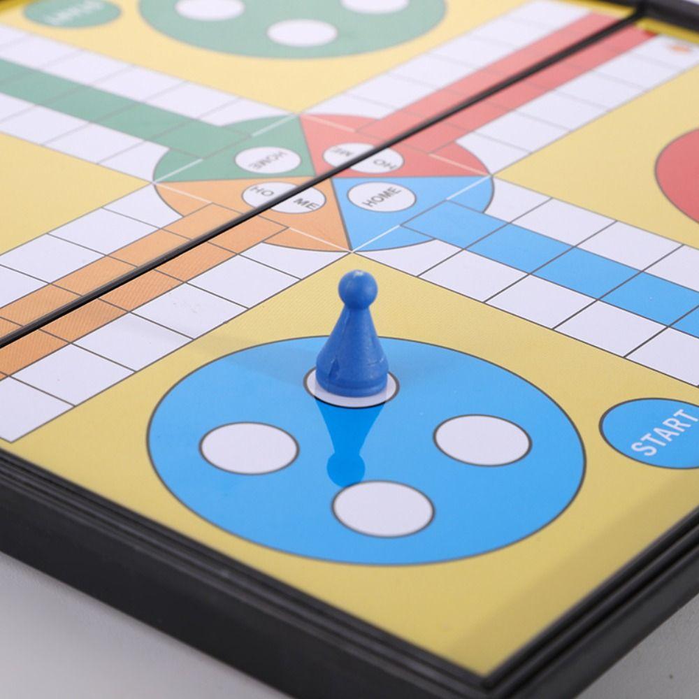 Тренировка концентрации Летающие шахматы Складная шахматная доска Лудо Настольная игра Интеллектуальные игрушки