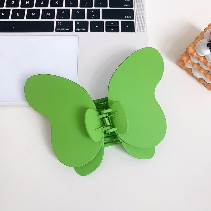 9 Colors Hair Claw Oversized Butterfly Solid Color Hair Clips Women Creative Barrettes Ponytail Shark Clips Hair Accessories