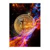 Картина на холсте Bitcoin Storm Современное абстрактное искусство граффити Популярный постер Офисное роскошное художественное украшение