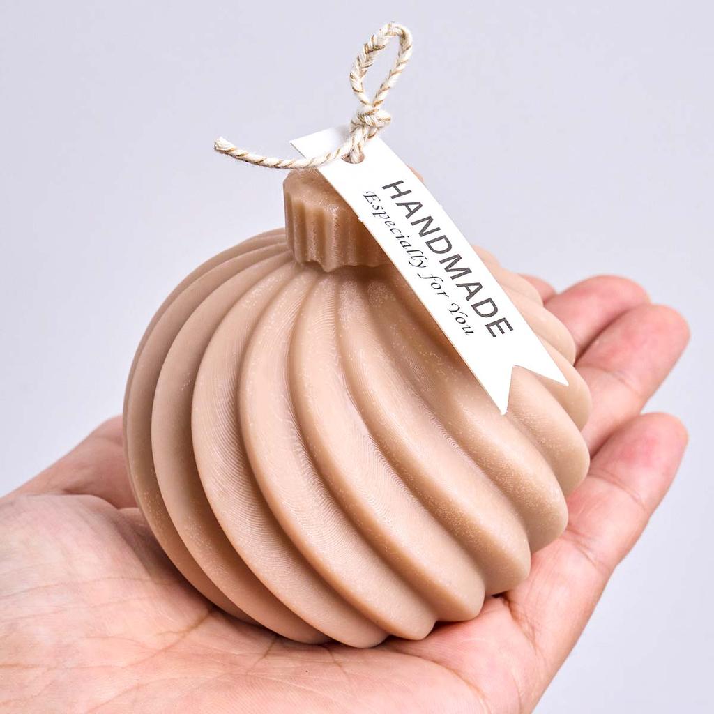 Силиконовая форма для свечей с диагональными полосками DIY Ароматические свечи Вращающийся шар Формы для поделок Мыло Смола Гипс Изготовление Товары для домашнего декора