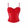 Women's  Sexy LaceBack Zip Corset Top Bustier G-string Body Shapewear
