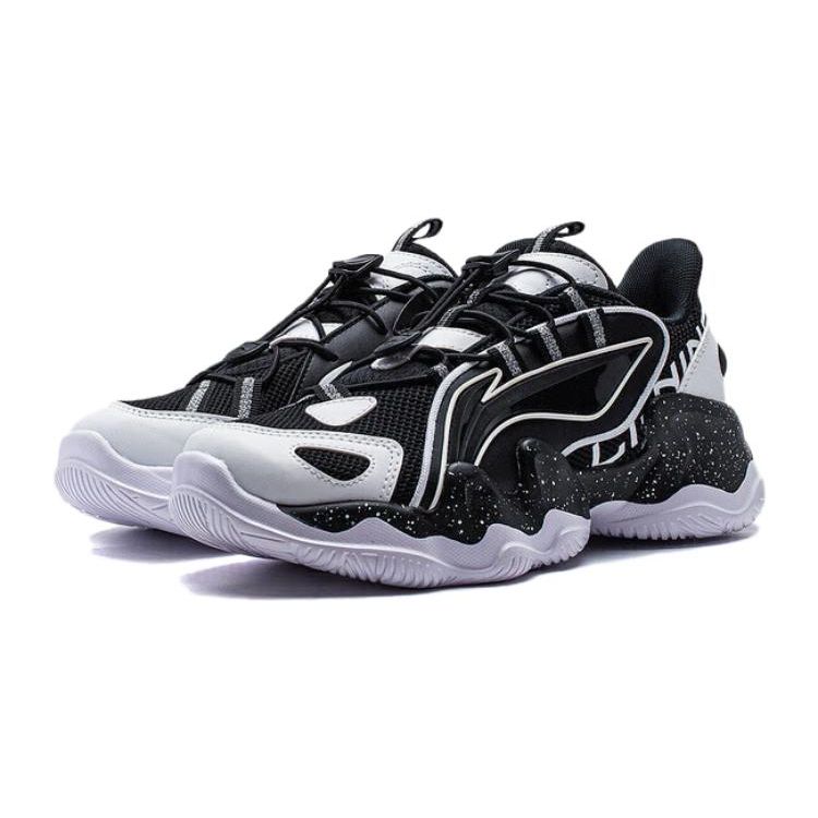Li-Ning Детские повседневные туфли Cloud Low-Top Детские повседневные туфли Черный Белый YKCQ198-21