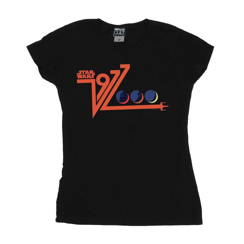 Star Wars Womens/Ladies Retro 1977 Death Star Cotton T-Shirt