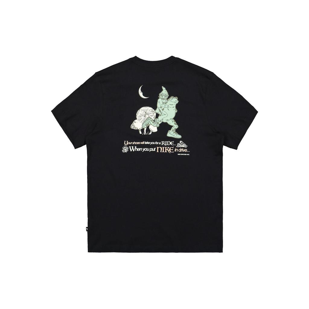 Nike Round Neck Short Sleeve Logo Print T-Shirt Men T-Shirts Black DX1067-010