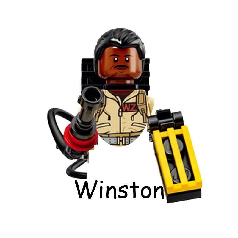 4Pcs/Set Classical Movie Stay Puft Raymond Stantz Peter Venkman Model Building Blocks Enlighten Toys For Children Christmas Gift