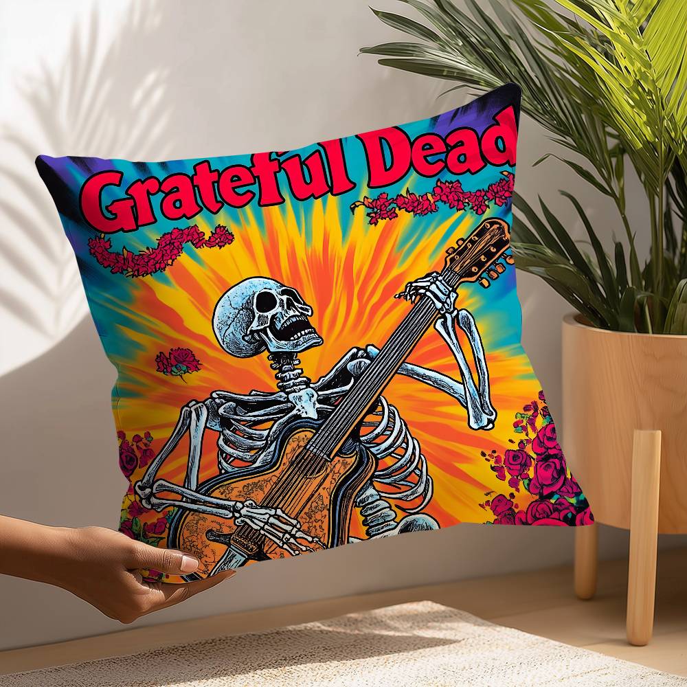 Rock Band G-Grateful Dead Наволочка Квадратная Двусторонняя Печать Чехол для Подушки Для Дивана Домашний Декор Спальни Подарок