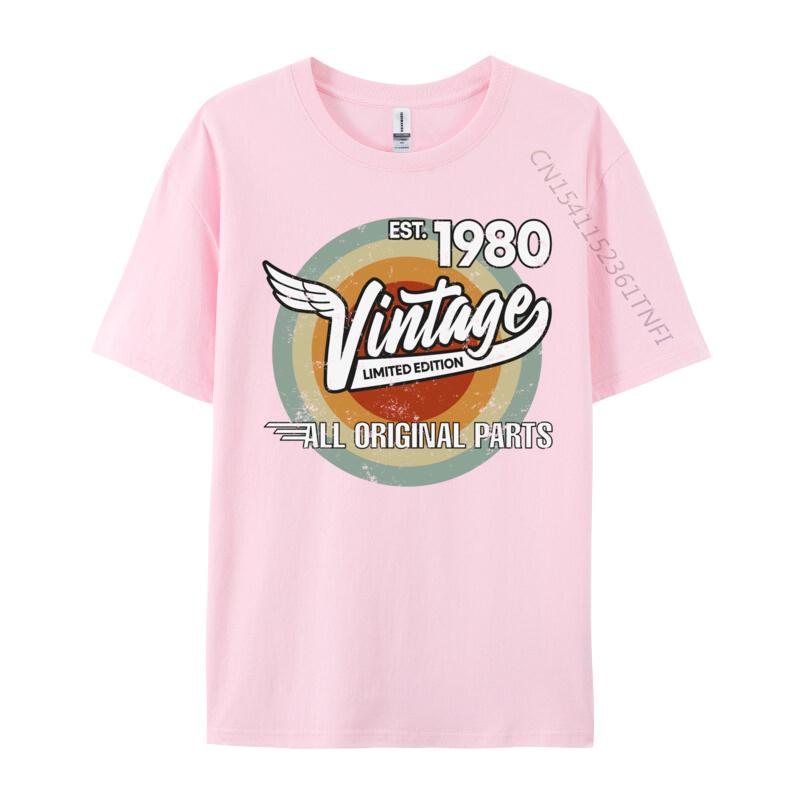 Unisex Clothing 1980 Born Made In 1980 Vintage Biker Birthday Gifts For Unisex Printed Tshirt Classic T Shirt Leisure Tshirt