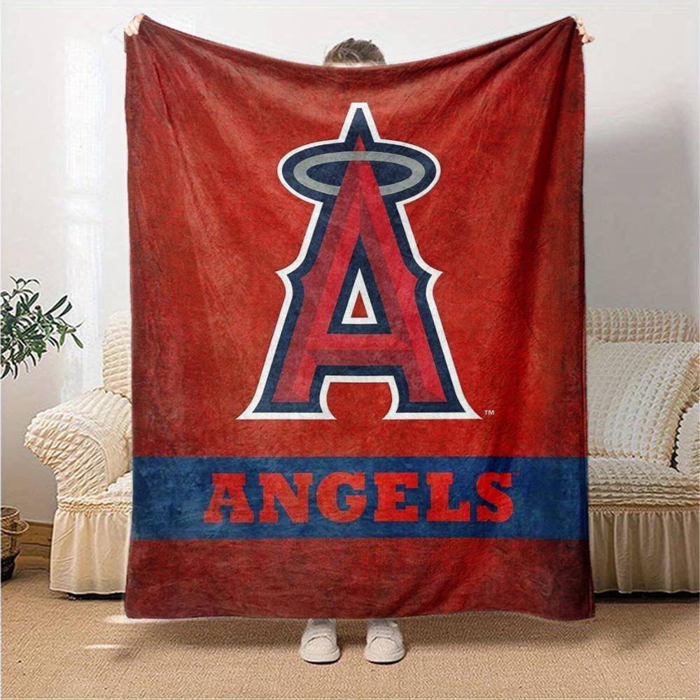 Los Angeles Angels Print Flannel Blanket High Quality Warm Comfortable Cover for All Seasons Perfect for Gifts Home Decor