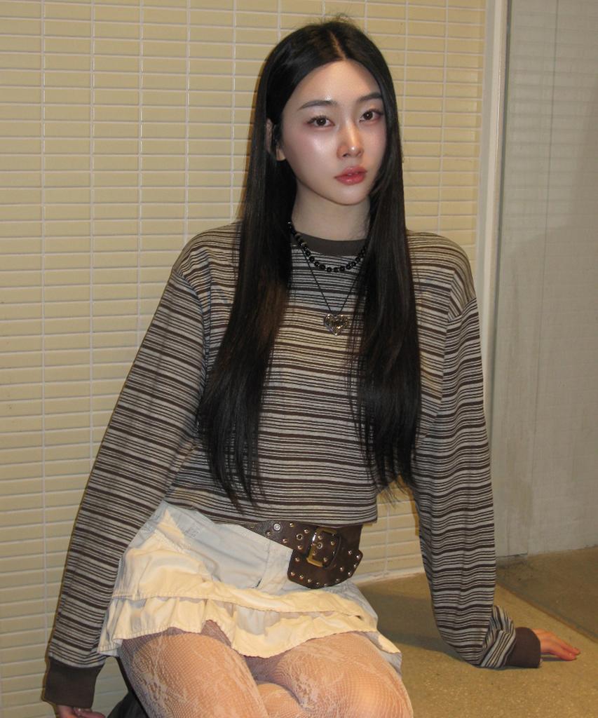 FILLUMINATE Multi-Stripe Long Sleeve - Brown