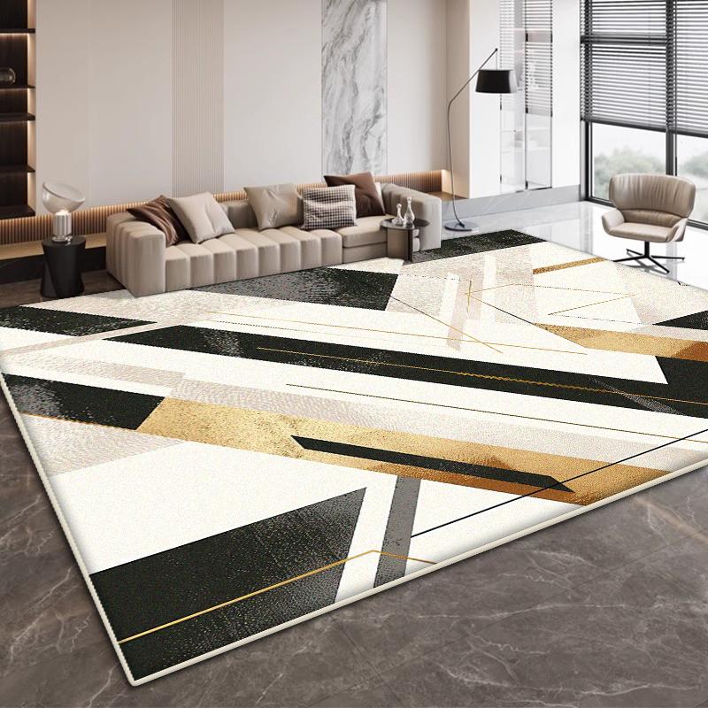 Современный геометрический дизайн ковер для гостиной простая декорация спальня нескользящие большие ковры офис журнальные столики мягкий коврик моющийся