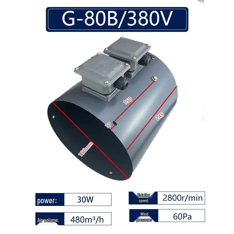 Вентилятор охлаждения электродвигателя типа B с частотным преобразователем и удлиненным кожухом осевого вентилятора