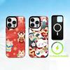 Чехол для телефона M-Maneki-neko для iPhone 17 16 15 14 13 12 Pro Max Plus с зеркальной беспроводной магнитной крышкой