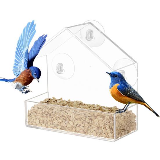 Кормушка для птиц Акриловая кормушка для птиц с дизайном на присосках