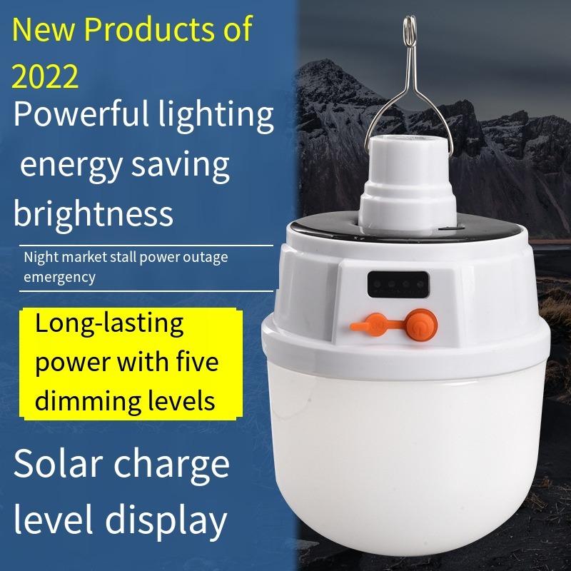 1 шт. Светодиодная лампа на солнечной батарее для дома, Электрический дисплей, Перезаряжаемый фонарь для прилавка, Уличный аварийный свет, Свет для кемпинга, Свет для палатки