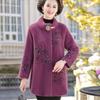 Fashionable and Elegant Mid-Aged Mother's Coat, Autumn and Winter Faux Mink Cashmere Sweater Jacket
