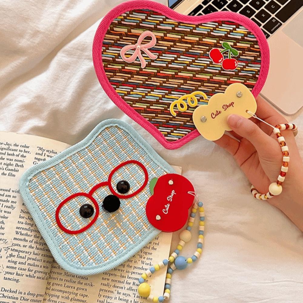 Cartoon Animal Animal Shaped Palm Fan Cattail Woven Handheld Fan Cattail Hand Fan Photo Prop