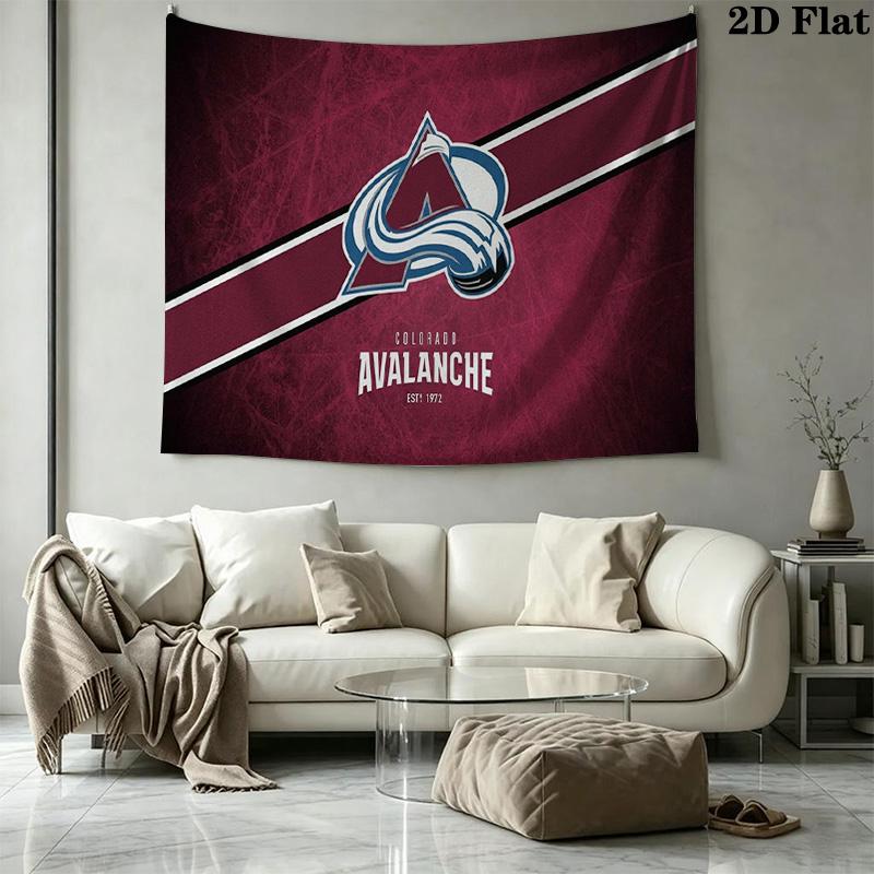 Colorado Avalanche Wall Tapestry Aesthetic Wall Hanging Printed Fabric Blanket Decorative Tapestries for Bedroom Living Room Home Decor