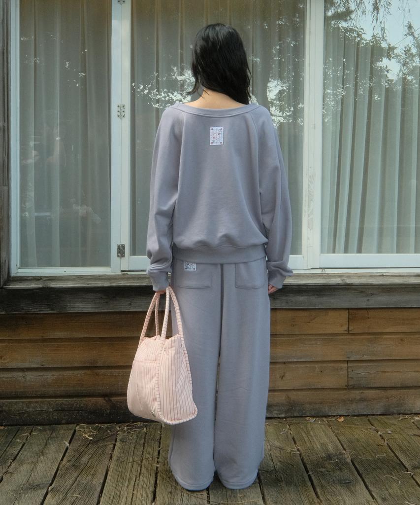 SIWL107 Crochet Sweat Pants (Mute Purple)