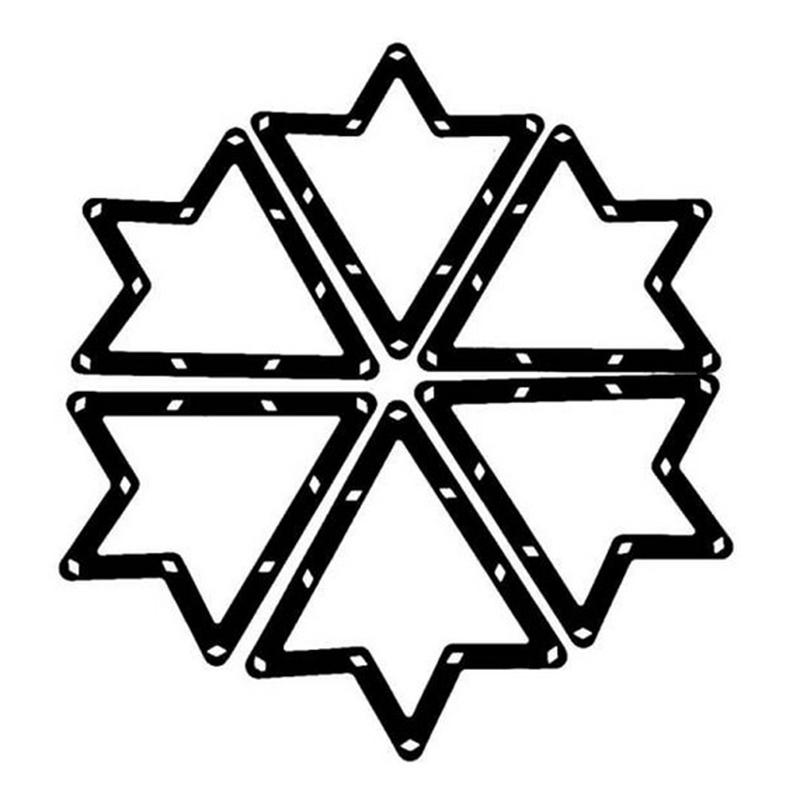 6 шт. Треугольная подставка для шаров Бильярдная подставка Лист Многоразовые Аксессуары для кия Размещение Бильярдная подставка Практичный Держатель для шаров Позиционирование