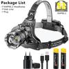 Super Powerful XHP90 LED Zoom Headlamp Use 2*18650 Battery USB Rechargeable Waterproof Flashight Fishing Camping Head Lantern