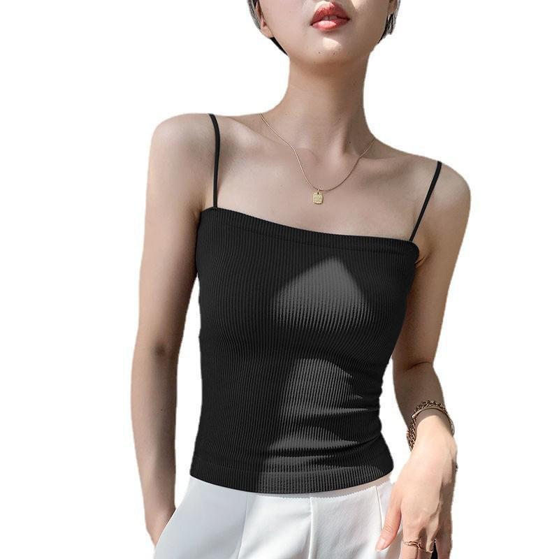 Летняя сексуальная трикотажная кофточка: Облегающий топ без рукавов для женщин