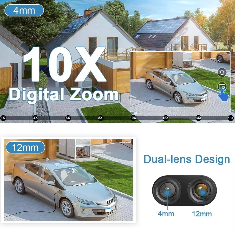 LS VISION 4G SIM Card Solar Camera WiFi Outdoor HD Night Vision IP CCTV Surveillance IP66 Waterproof 2 Way Audio PIR Humanoid Detection