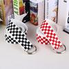 Checkerboard Couple Belt Black White Plaid Long Canvas Belt Waistband