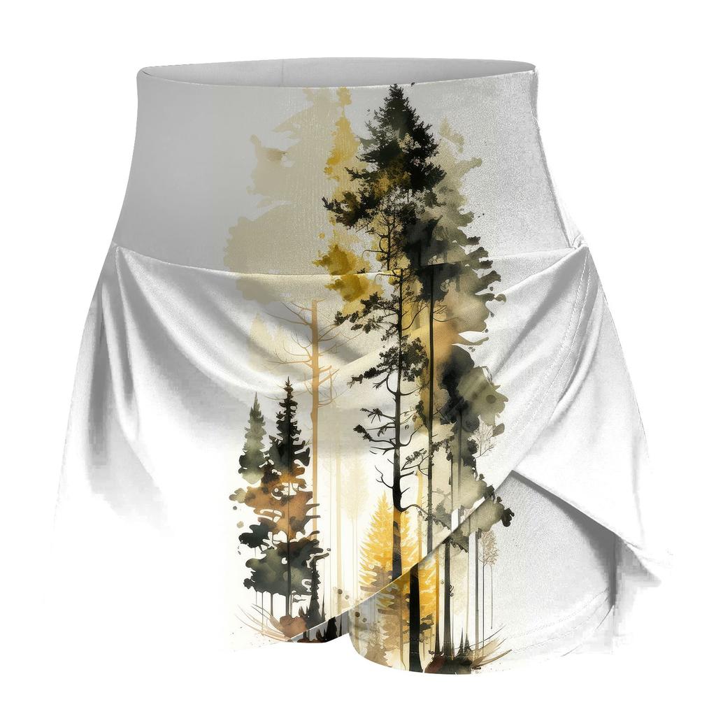 Женские спортивные эластичные плиссированные теннисные юбки для бега, йоги, внутренние шорты, эластичные спортивные шорты для гольфа