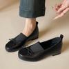 Новые модные лоферы женские с бантом, круглым носком, мелкие, удобные, повседневные, на плоской подошве, женские лаконичные элегантные офисные туфли для женщин