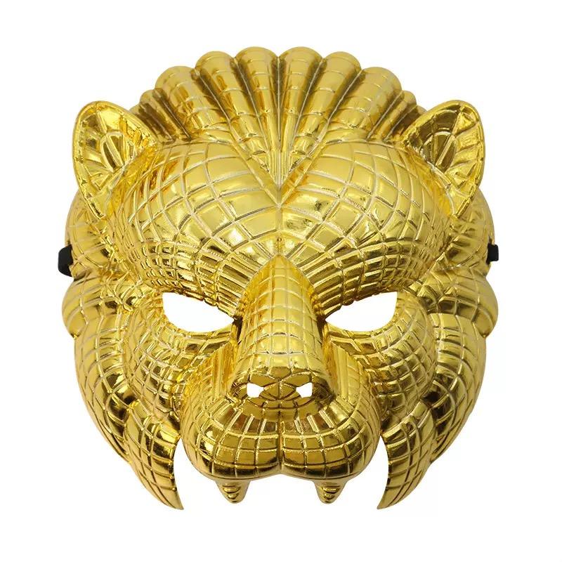Golden animal masks, Halloween and carnival party costumes and props
