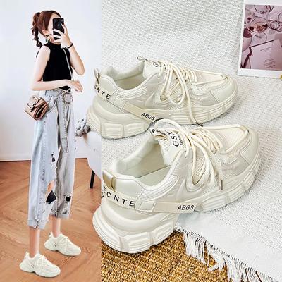 Женская обувь, новинка, популярный стиль, весенняя обувь для папы, дышащая спортивная обувь, студенческая модная повседневная обувь с круглым носком