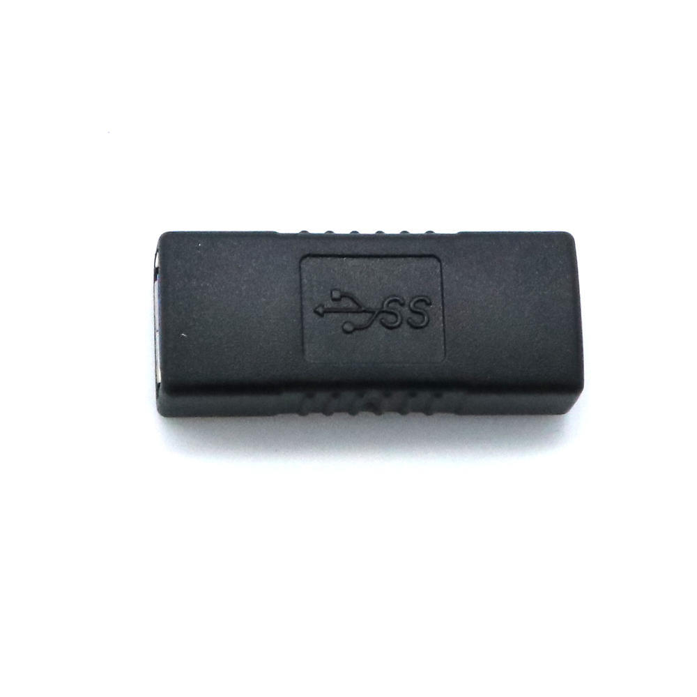 PC Laptop Black Blue Changer USB 3.0 Adapter Coupler Gender Type A Female To Female Connector
