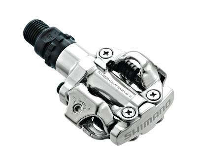 Педаль Shimano двухсторонняя SPD серебристая PD-M520 [EPDM520S]