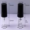 50/100PCS 2ml Black Mist Spray Bottle With Scale Spray Pump Bottle Travel Refillable Bottle Perfume Bottle With Spray Wholesale