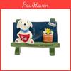 Cute Cartoon Dog Flower Bench Reading Scene Model Ornament For Shooting Props