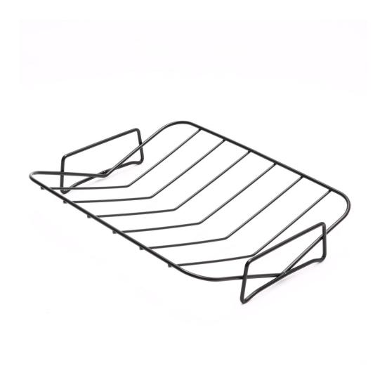 Large Carbon Steel Roasting Rack High-Temperature Resistant Versatile V-shaped Griddle Rib Grilling Rack