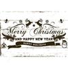 Happy New Year Metal Sign, Holiday Gift & Wall Decor 20x30 Cm