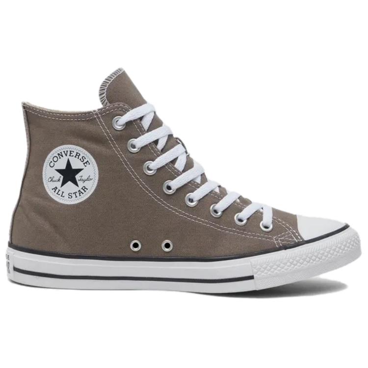 Converse Chuck Taylor All Star удобные универсальные тонкая подошва нескользящие износостойкие высокие кеды для скейтбординга унисекс серые