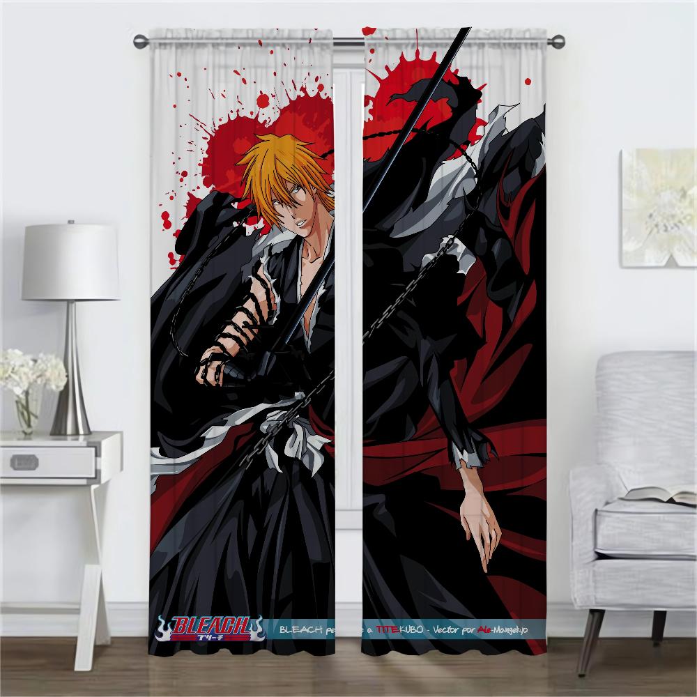 Шторы BleachS для гостиной Шторы для комнаты 2 панели Украшения на Хэллоуин Оттенки Разделение Домашний интерьер Шторы Кухня