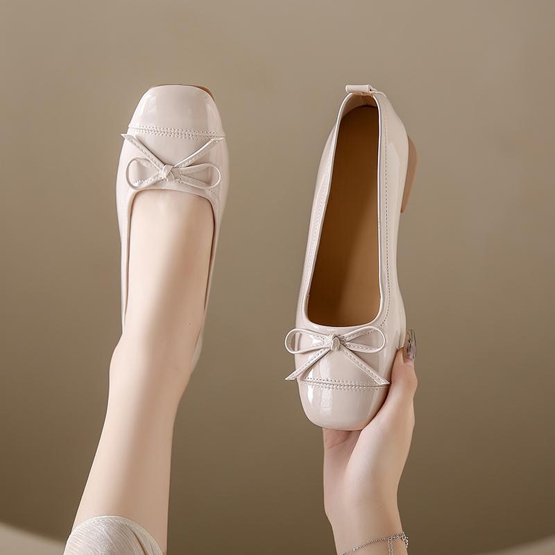 Модные женские балетки Slip On Fashion Shallow Butterfly-knot Ladies Comfort Soft Sole Dress Ballerina Shoes