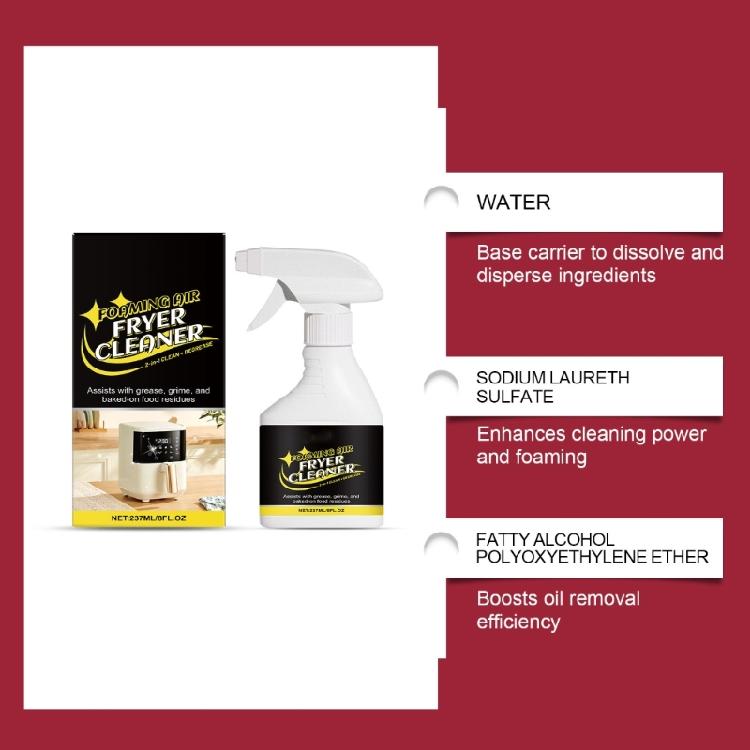 Профессиональное средство для чистки аэрогриля Глубоко очищающий раствор для удаления жирных пятен Эффективный распылитель-очиститель для плиты