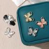 10pcsElegant Butterfly Nail Charms Set with Sparkling Cat Eye Gems - Easy-to-Apply, Durable Alloy Art Accessories for DIY Manicure